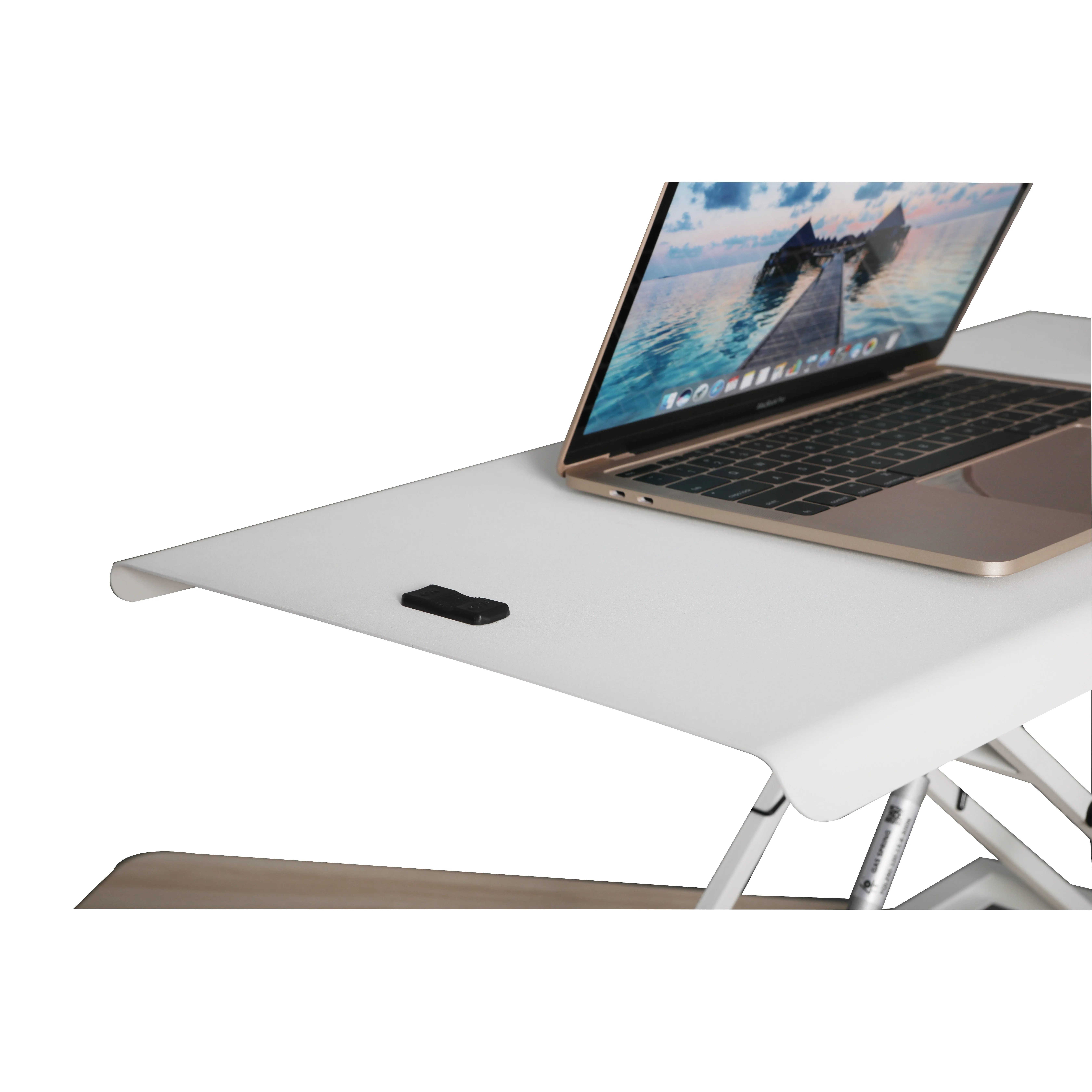 rectangular pneumatic mini folding adjustable standing study desk converter