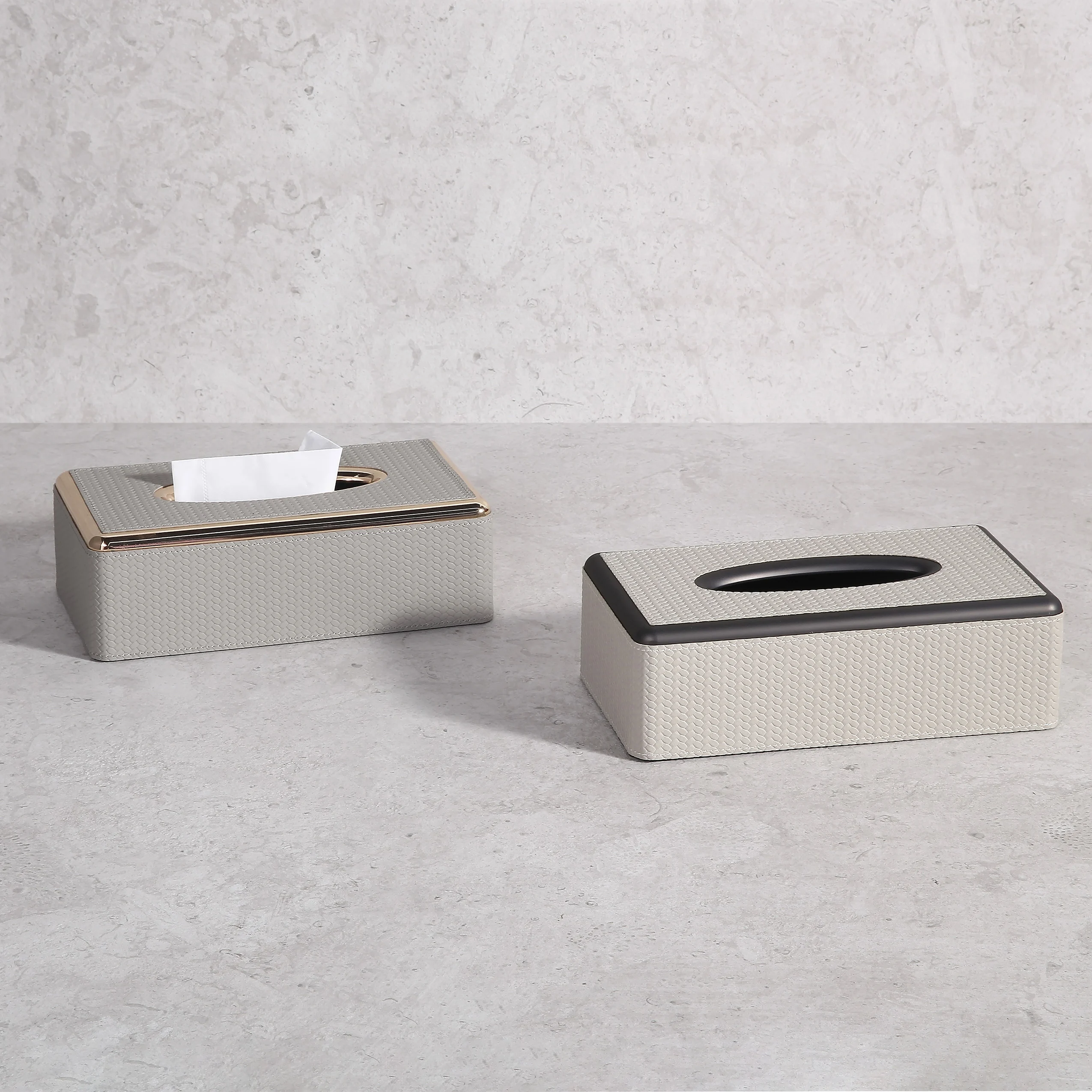 M3-393Napkin Tissue Box New Home Decor Container Luxury Gold Facial Car Holders Cover Metal Paper tissue box leather