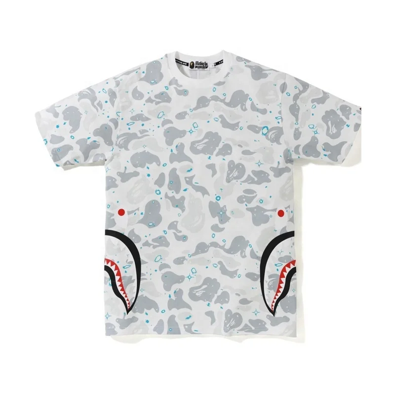 Hot Sale Fashion BAPE Camo Shark Boys New Design T Shirt Mens Fashion T Shirt Fashion Design T Shirts