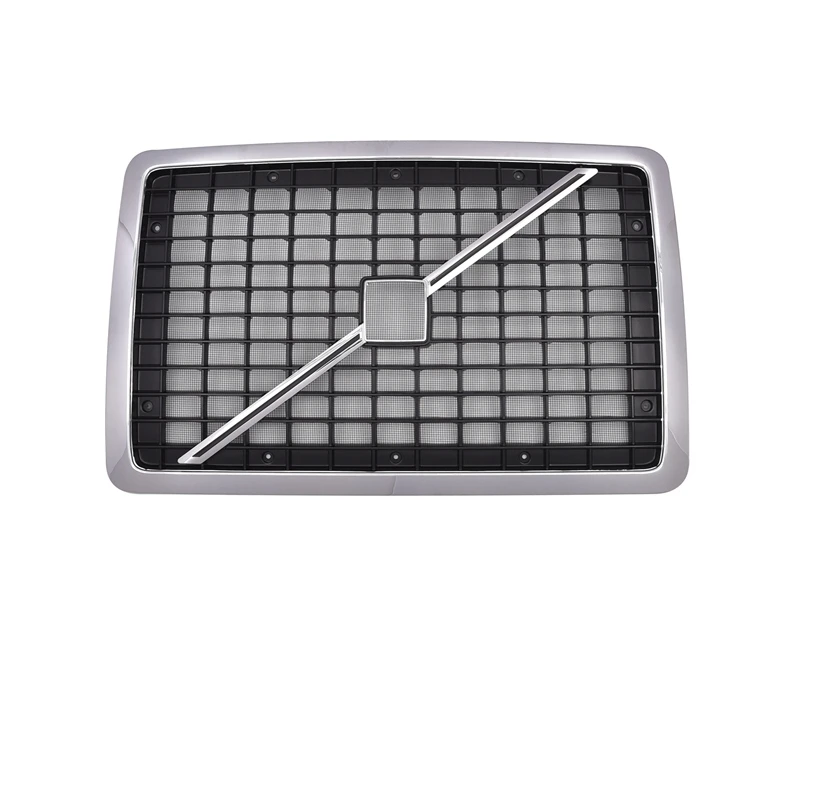 Grille Grill Chrome w/Bug Screen & Stripe For 2004-2017 Volvo VNL # 20505759 Grille Grill Chrome w/Bug Screen & Stripe For 04-17