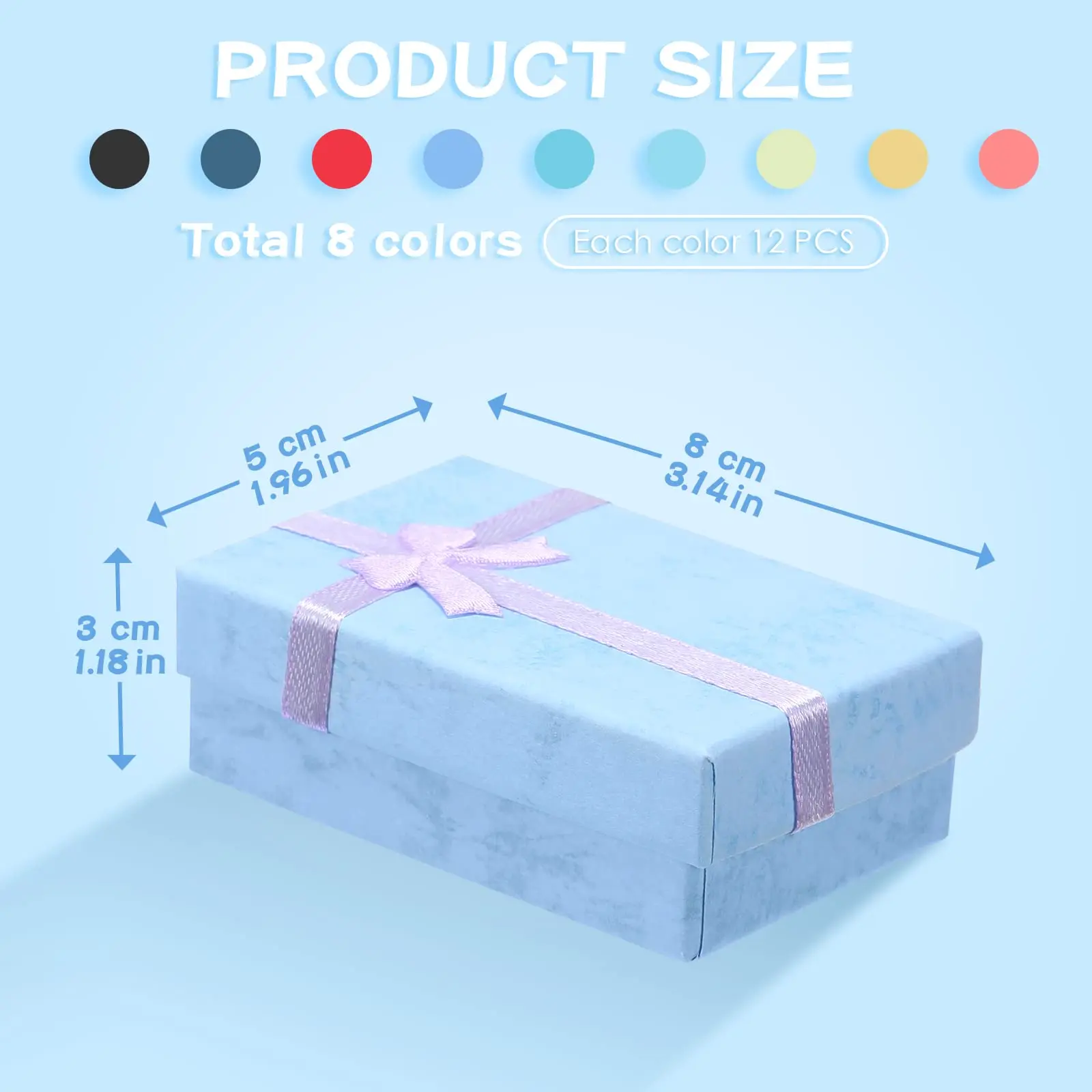 High End Jewelry Packaging Boxes Decorative Empty Cardboard Boxes Colorful Wrap Boxes for Earring Necklaces Bracelets Rings