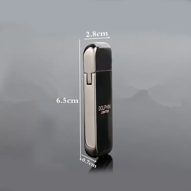 RTS Customized Logo lighter Refillable gas cigarette lighters smoking lighter