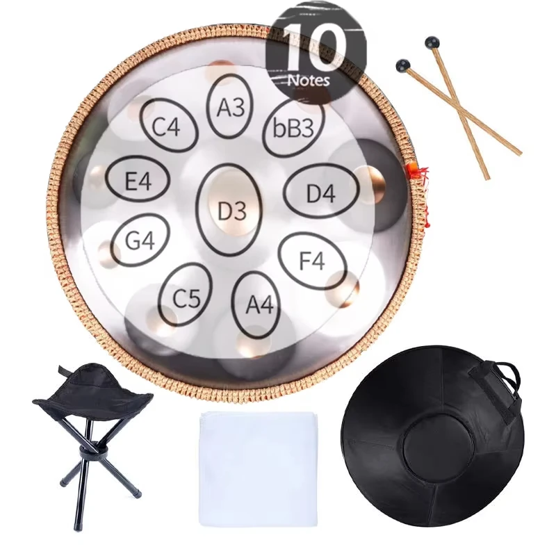 18 22 inch blue 9 10 12 notes tongue Gold drump hand pan handpan h ang stainless steel drum G D minor scale hand drum
