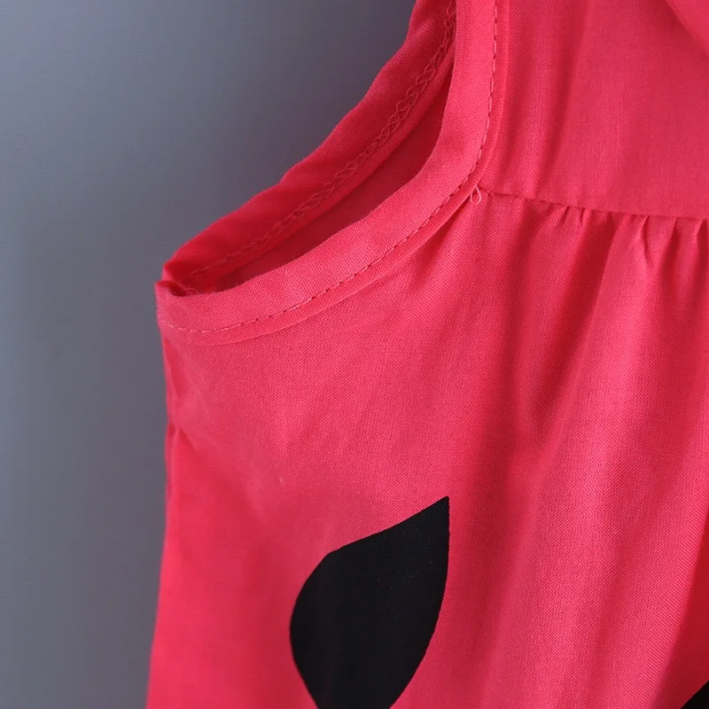 
Mudkingdom Summer Hot Sale Baby Girl Sleeveless Doll Collar Party Dress 100% Cotton Printed Clothing Sets For 2-6 Y Wholesale 