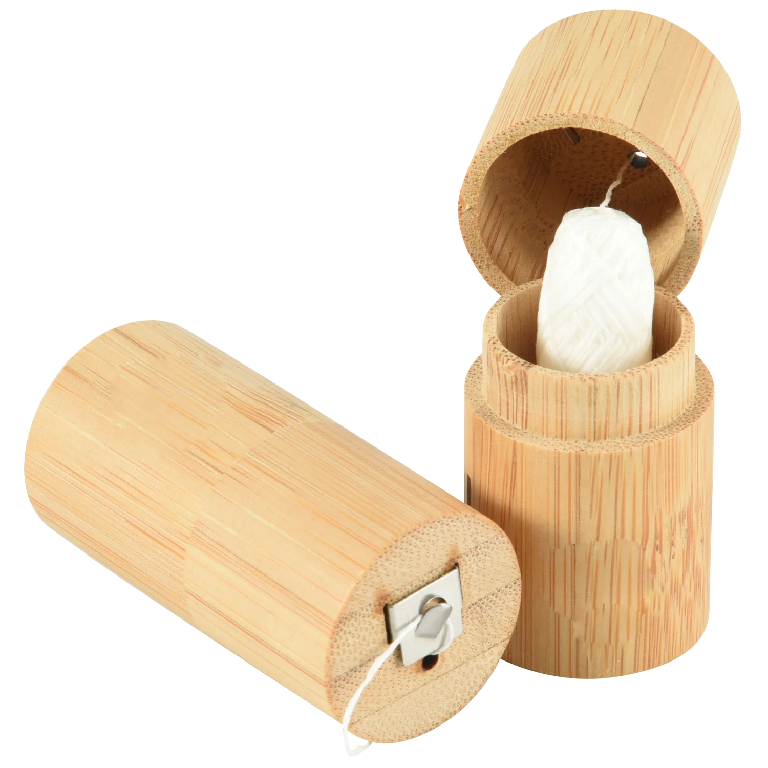 High Quality Tooth Shape Dental Floss Waxed Corn Fiber Floss with Bamboo Case Corn Dental Floss