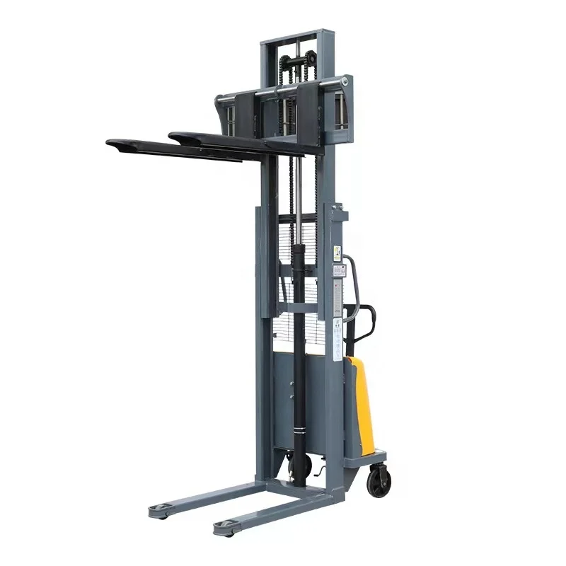 electric forklift lithium ion battery self loading portable forklift electric stacker for construction