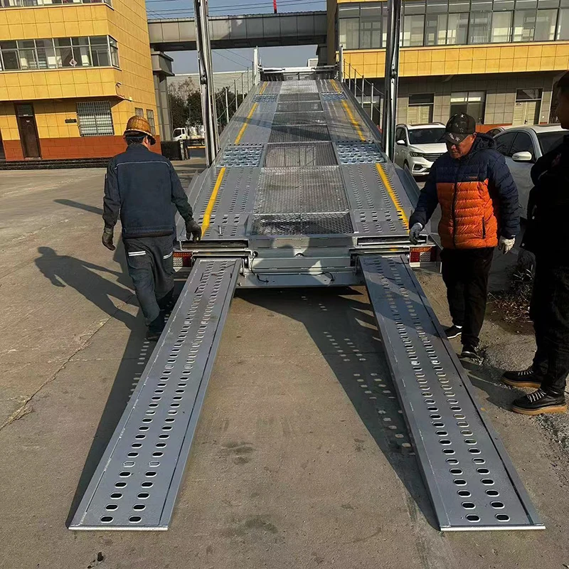 Double Deck Hydraulic Lifting Heavy Duty 4-8 Voiture Transport 2/3/4 Axle Car Carrier Trailers