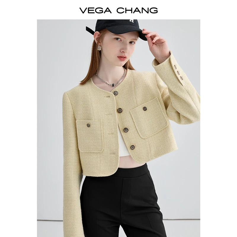 VEGA CHANG 2024 осеннее Новое флисовое пальто в французском стиле для пожилых женщин