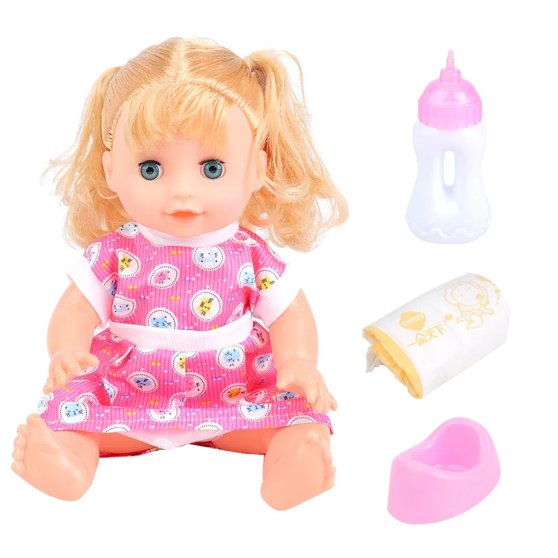 Cheap Small Lovely Plastic Vinyl pink Model Toys for Girl Christmas Gift Kids Doll Set Baby Play House Dolls Kids
