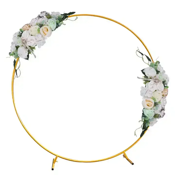 Wholesale Price Round Circle Wedding Arch Stand Balloon Arch Stand Metal Backdrop Photo Booth Background Decoration