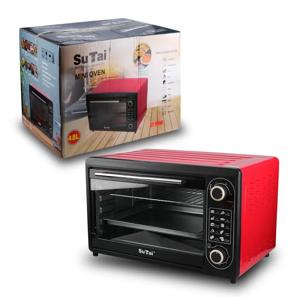 48L Kitchen appliance portable electric oven   with two hot plate for cooking