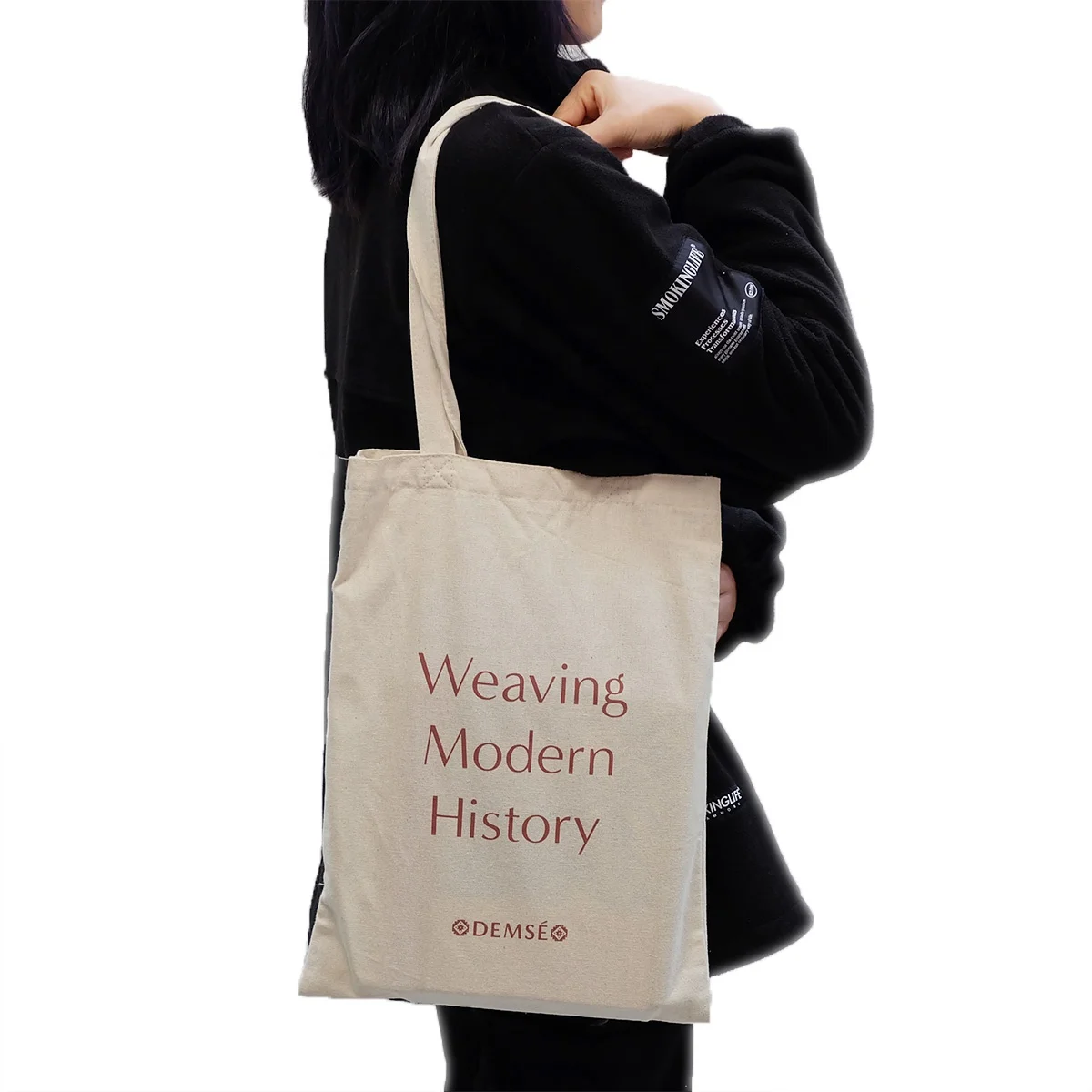 100% Cotton Canvas Tote Bag Wholesale Large Capacity Reusable Shopping Bag