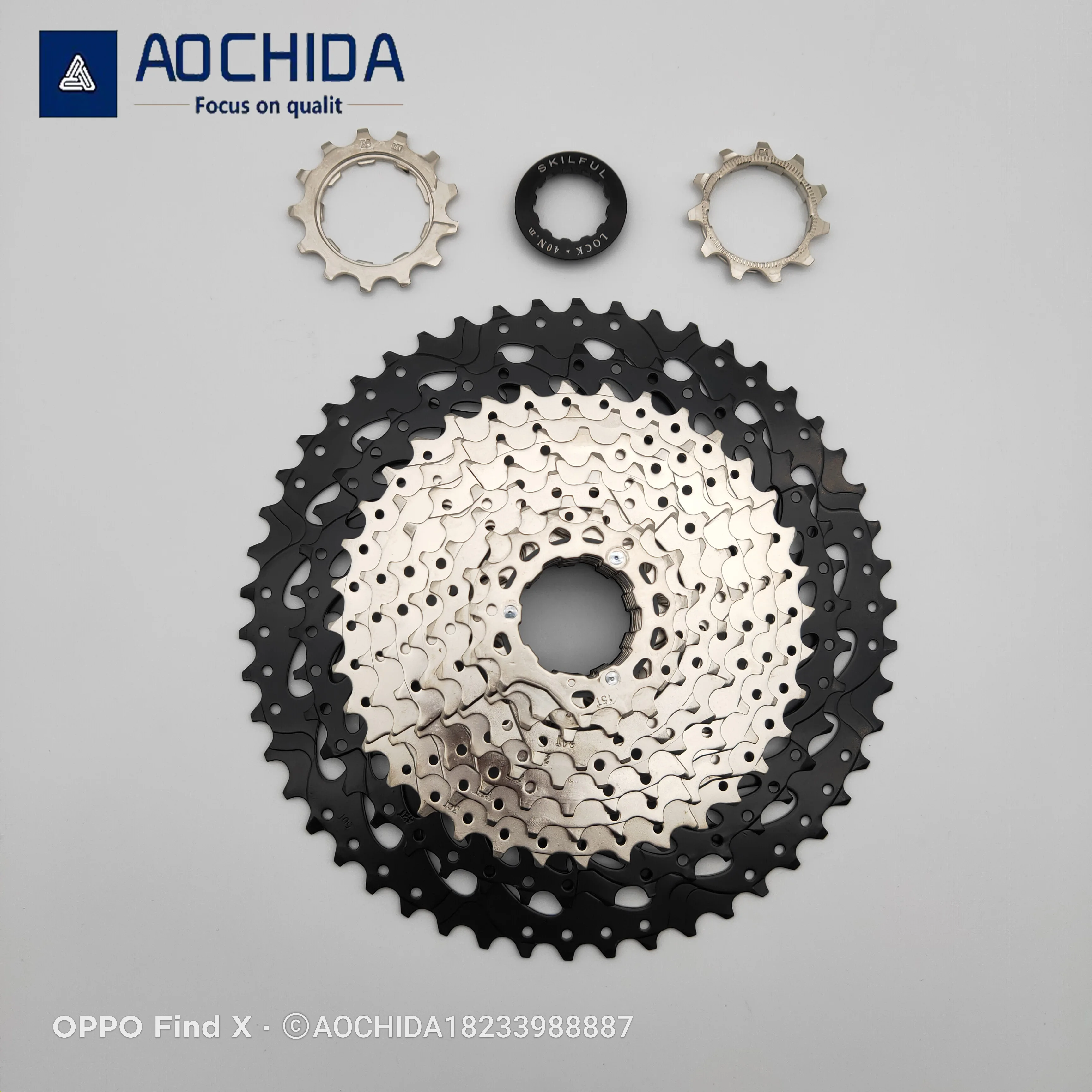MTB Road Bike 11 Speed 11-50t Chrome the Largest Black Iron Bracket 801G Cassette FreeWheel Bicycle Flywheel Bicycle Accessories