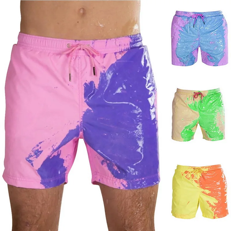 
Color Changing swim Shorts Discolored beach trousers Color Changing Swim Trunk 