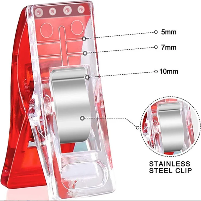 Лидер продаж Amazon, пружинные зажимы для связывания, пластиковые зажимы для бумаги, зажимы для офиса, позиционирования, лоскутного шитья, зажим для шитья