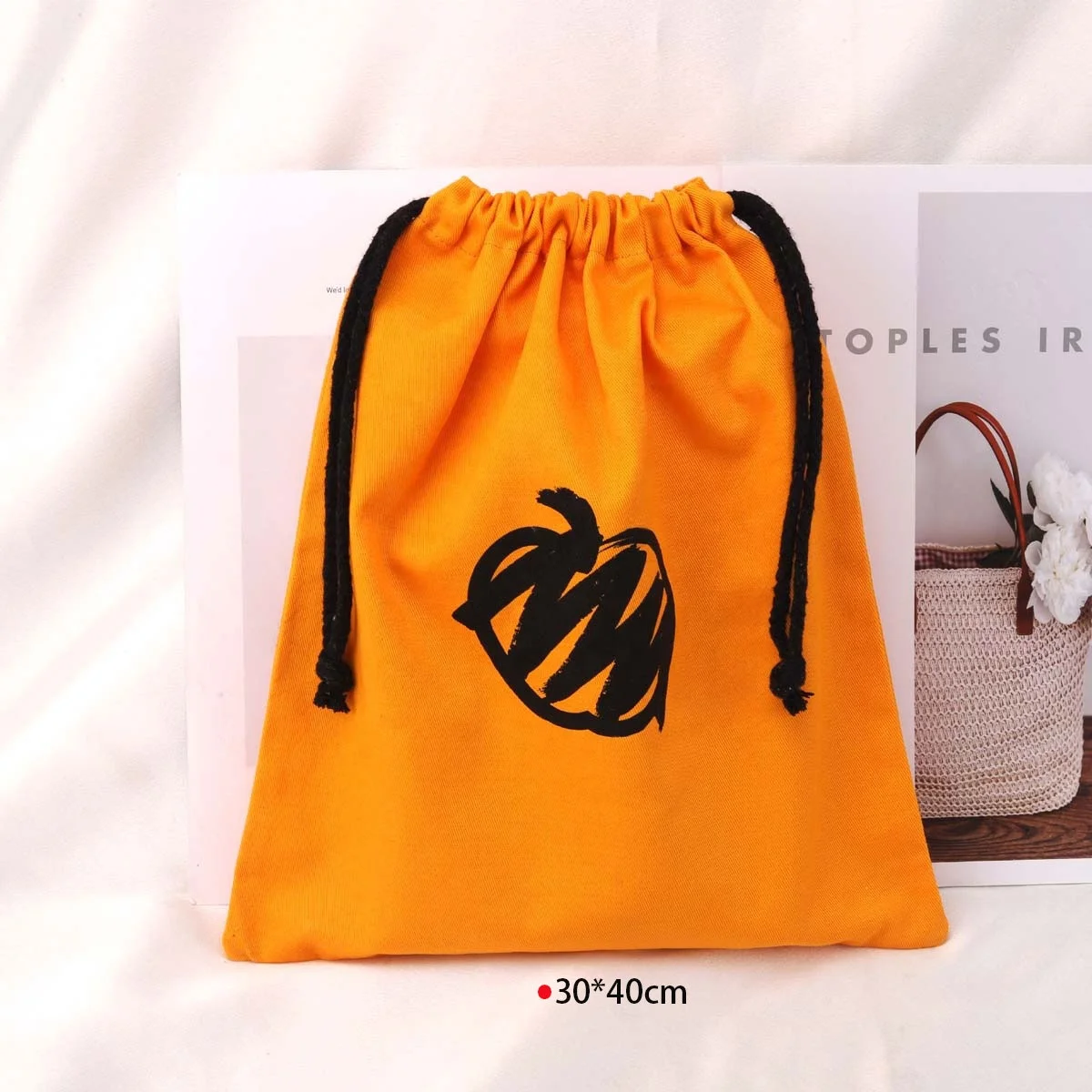 Recyclable Eco-friendly Cotton Twill Drawstring Gift Bag Dust Pouch Custom Logo Printed Wholesale Soild Muslin Shoe Pouch