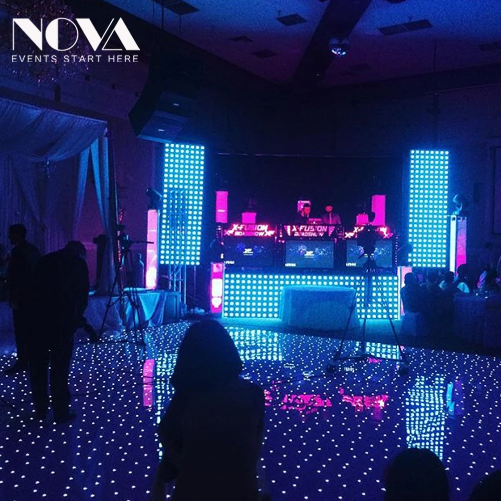 NOVA Christmas event hire large size movable and portable led dance floor for re-sell