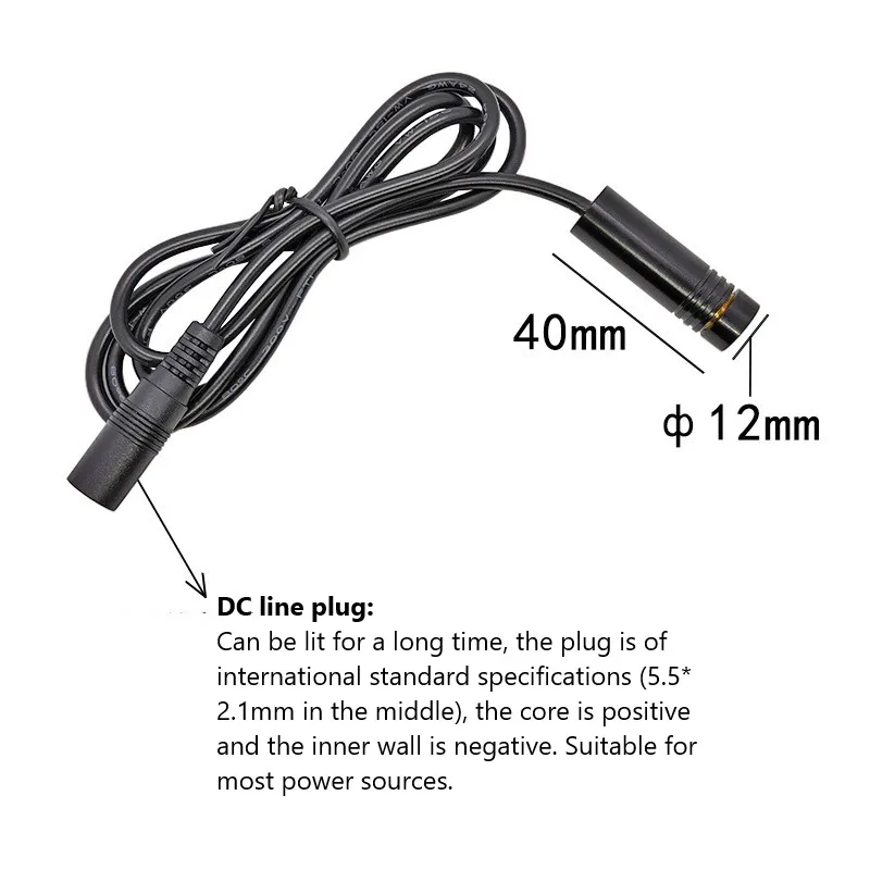 12X40mm450nm1mW5mW10mW Внешний фокус чистый синий лазерный модуль 450