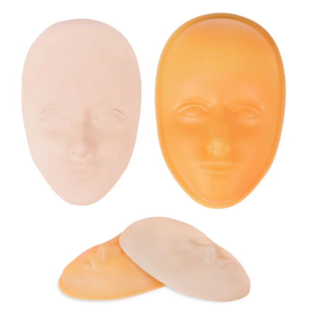 5D Facial Tattoo Training Mannequin Head Silicone Practice Permanent Makeup Lip Eyebrow Tattoo Skin