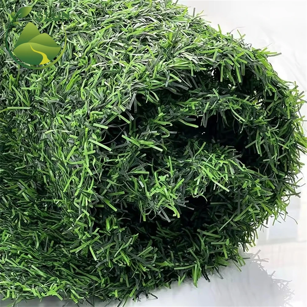 Artificial grass fence panels manufacturer for outdoor walls and privacy usages DIY hedge panels artificial flowers