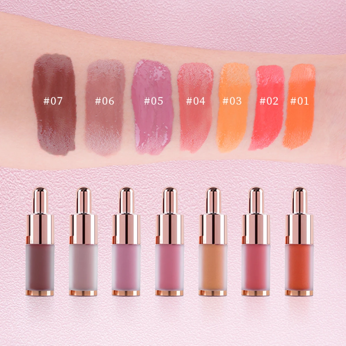 Cosmetics Wholesale Custom Liquid Blush Highly Pigmented Private Label 7 Colors Available Vegan Face Makeup