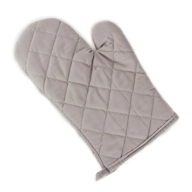 Wholesale custom plain baking oven gloves quilted cotton lining oven mitt for kitchen