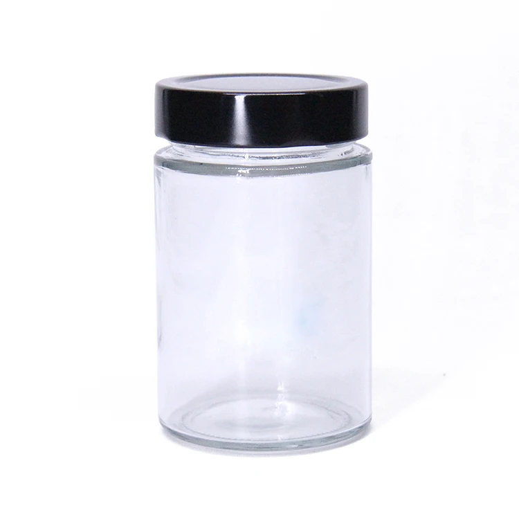 Round Transparent 314ml 380ml 750ml Glass Jars For Honey