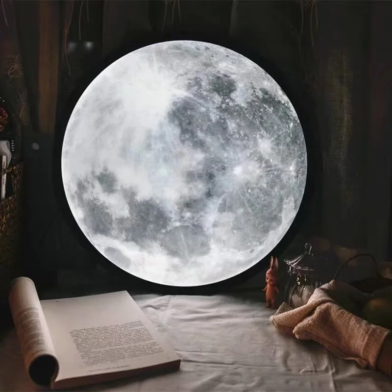Ins pop moon зеркальный светильник атмосферный декоративный настенный лунный светодиодный креативный ночник лунное