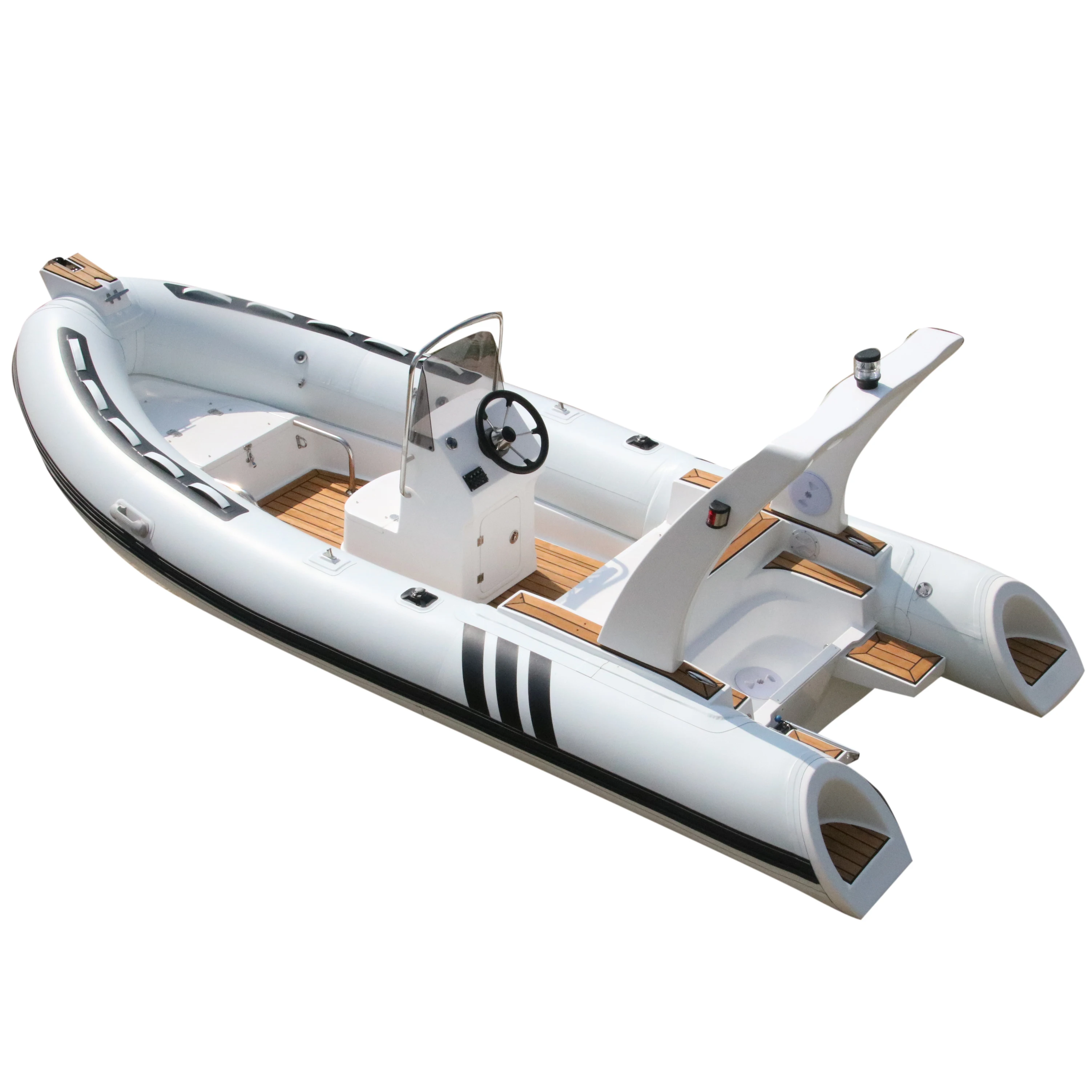 480cm luxury durable fiberglass bottom rib boat