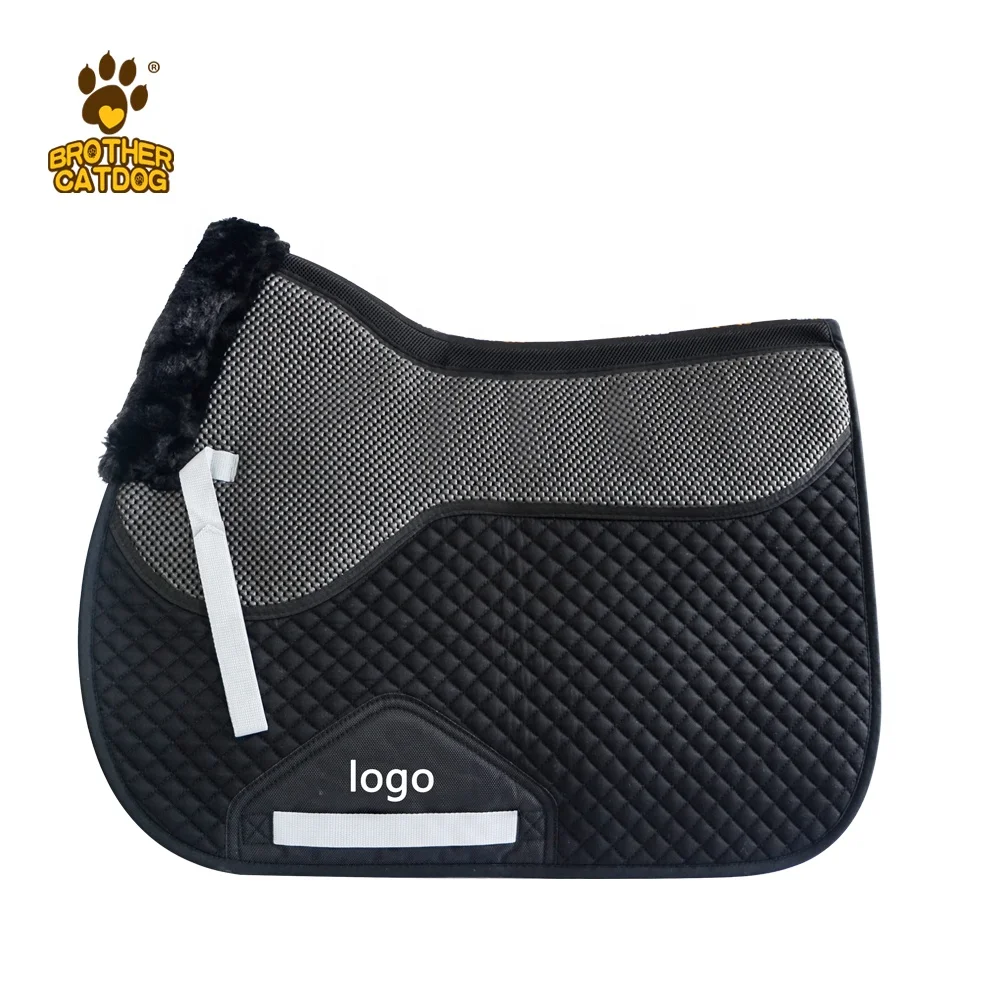 Winter Fleece horse jumping pads  Horse riding accessories Customized anti slip close contact saddle pads