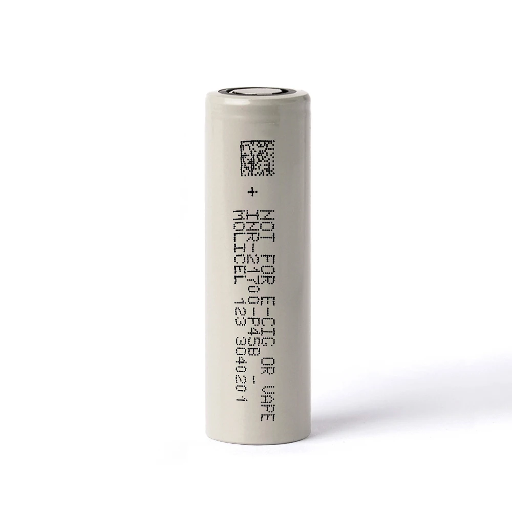 100% Оригинальный высокопроизводительный высокой емкости molicel inr21700 p45b 4500 мАч 45a аккумуляторная батарея