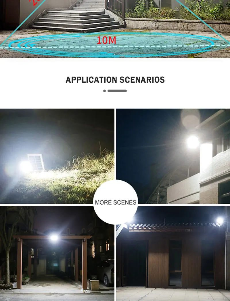 Low prices 30W 50W 100 watt solar flood light warm white cold white led flood lights PC housing with motion sensor