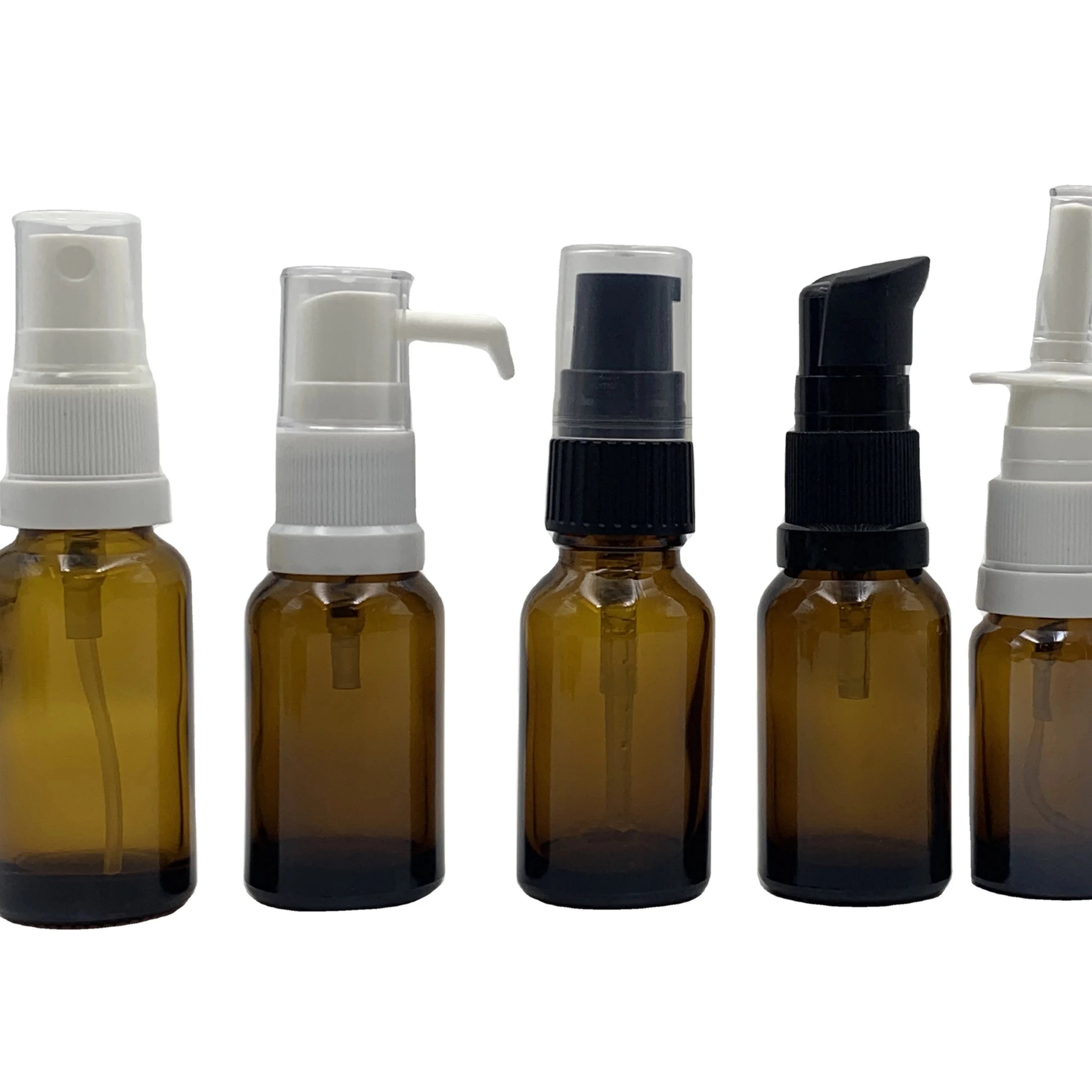 18/415 long nozzle white oral throat mist sprayer with small cover for glass bottle