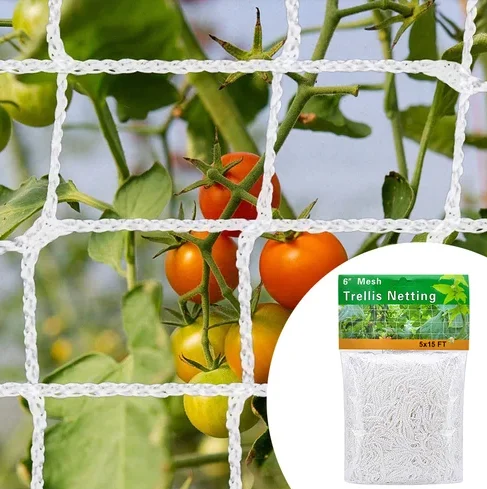 Heavy-Duty Nylon Plant Trellis Netting for Supporting Climbing Fruit and Vegetable Plants  Climbing Net