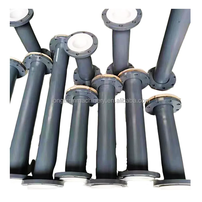 High quality PTFE Lined carbon pipe with flange connection