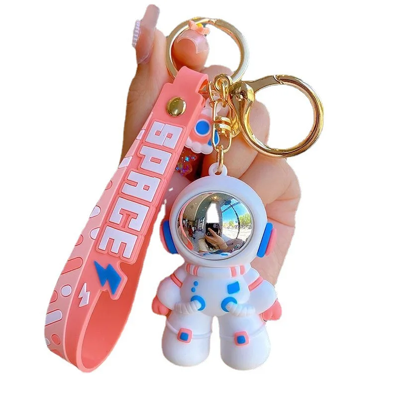 accessories wholesale pvc rubber 3d cute kawaii anime keychain cartoon keychains astronaut keychains