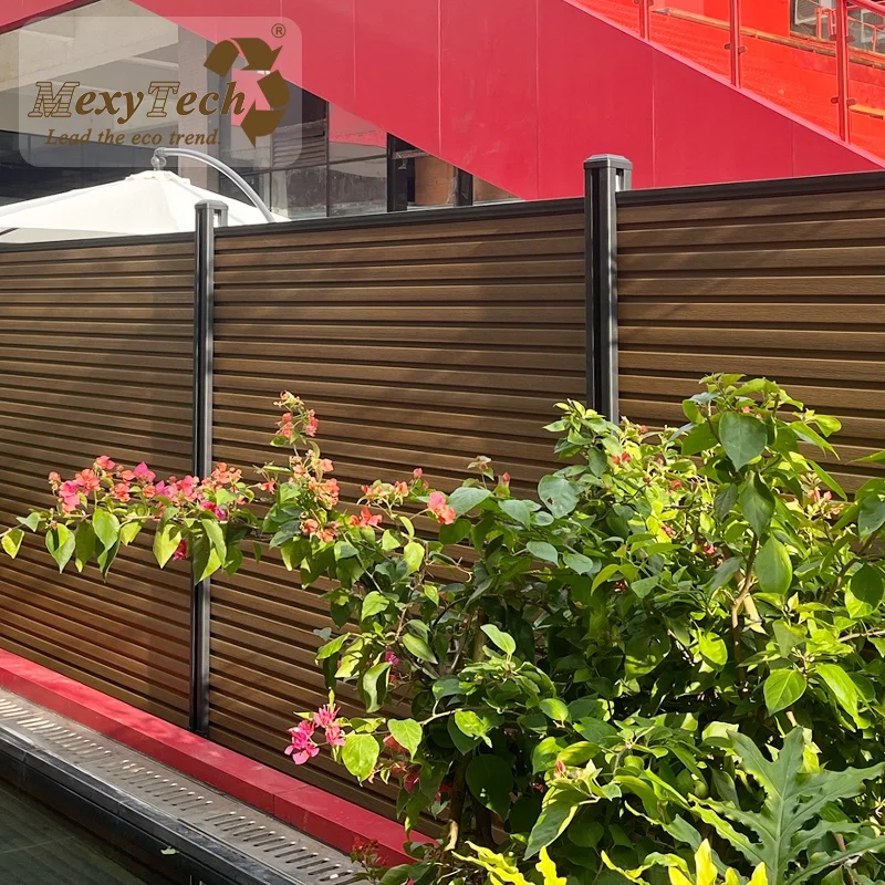 Europe exterior patio modern decorative garden fence price  wpc garden fencing walls for villas