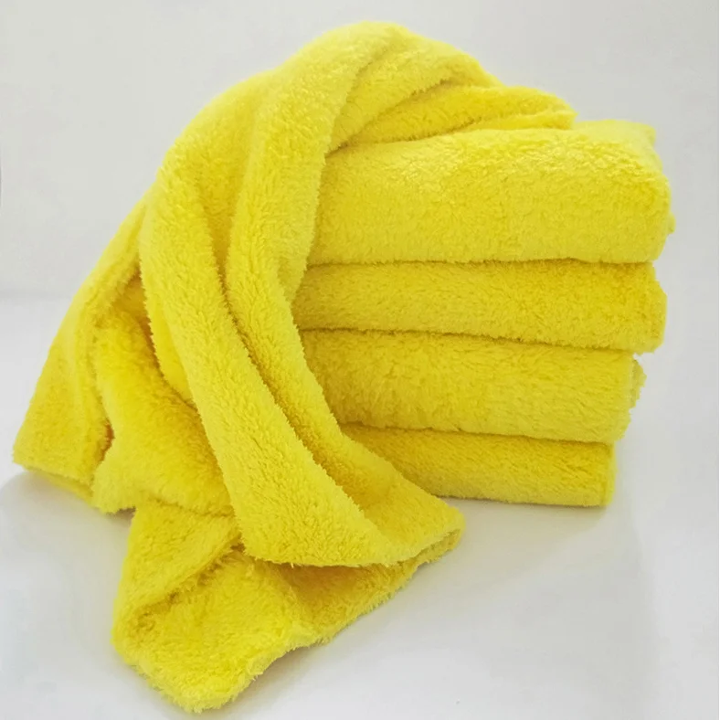Edgeless Microfiber Towel Lint Free 500Gsm Plush Microfiber Edgeless Coral Fleece Towel