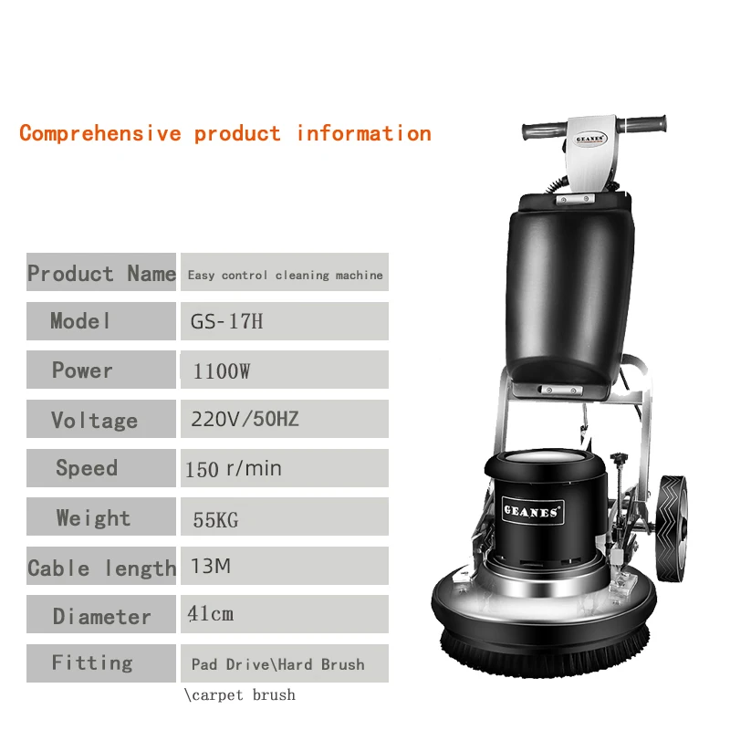 Multipurpose hand push   cleaning machine for marble floor washing manual polishing machine  floor carpet cleaning machine