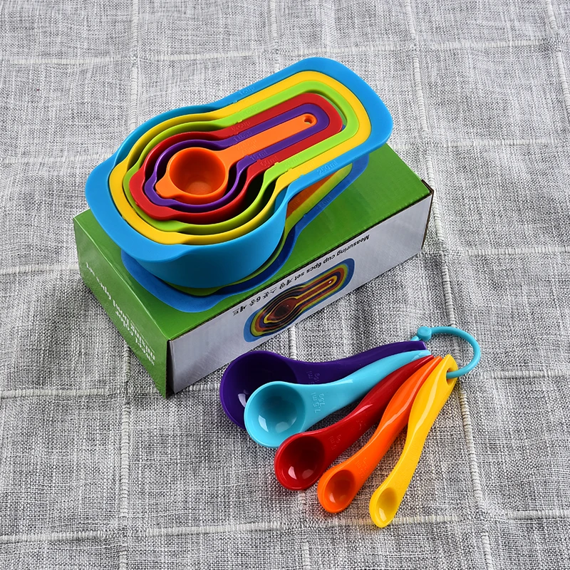 Amazon top seller Kitchen cooking color silicone Measuring Spoon Plastic Measuring Spoon Measuring Cup
