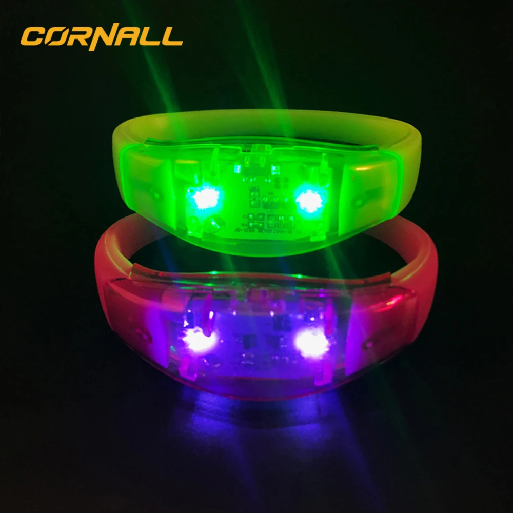 Concert Wireless Distance Illuminated Wristband Remote Control Dmx Flash Light Event Party Supplies Sound Activated Led Bracelet
