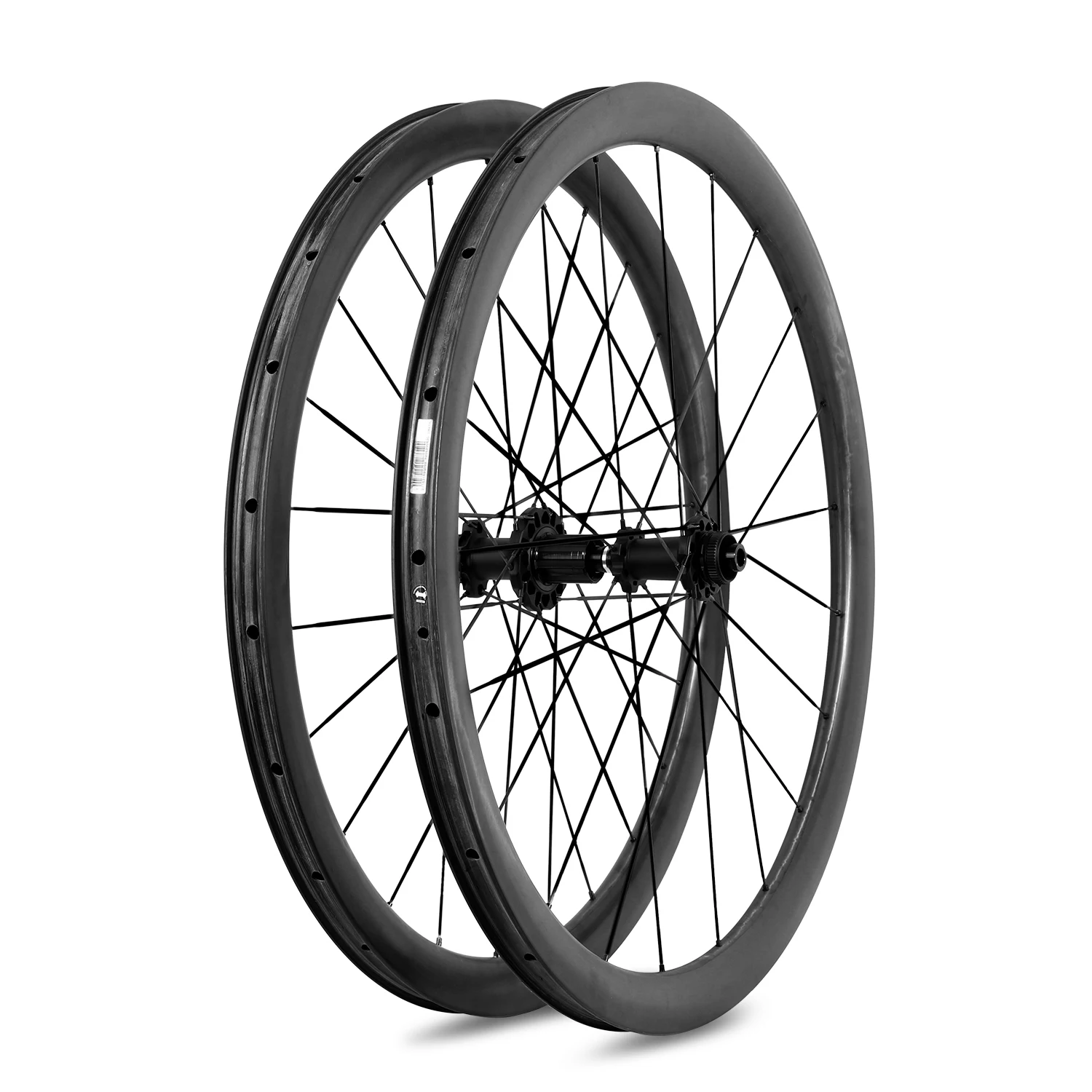 ICAN new design paintless carbon wheels with carbon spoke for road disc bicycle