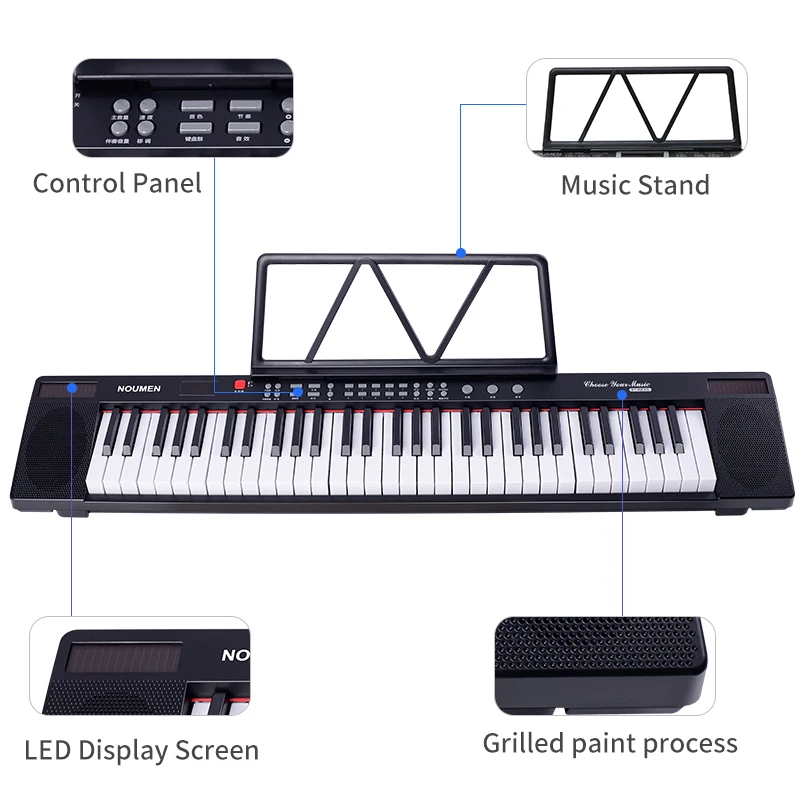 Professional Music Educational Digital Piano Touch Sensitive Keyboard Teclado Electronic Organ For Beginner 61-key keyboard