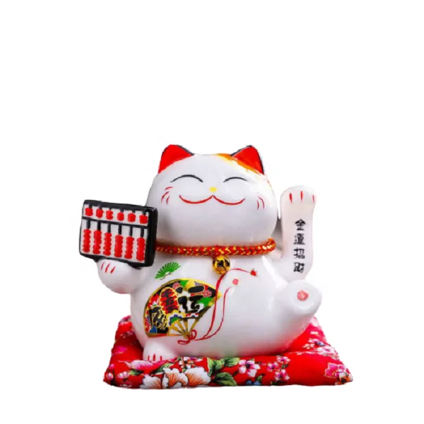 2020 Лидер продаж партиями по 6 дюймов Lucky Cat развевающийся манэки-нэко \ керамика для оптовой