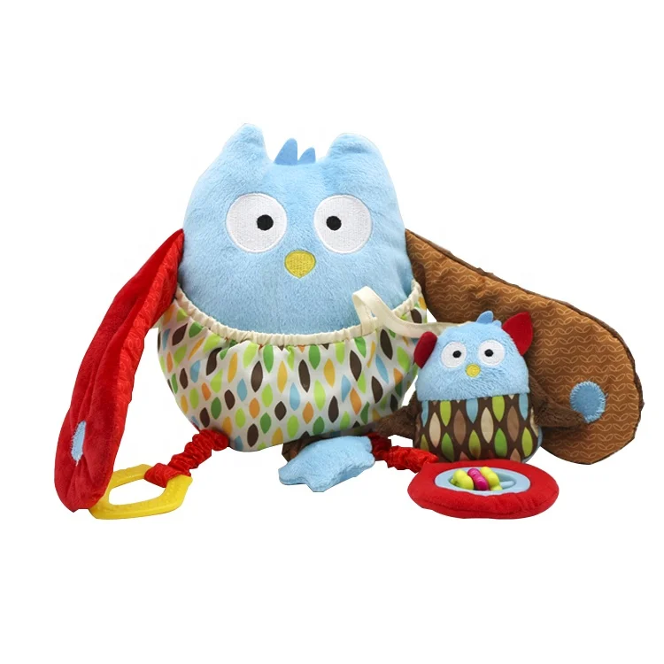 Miniminy  infant soothing  sensory doll stuffed owl animal plush pacify sleeping toy for baby