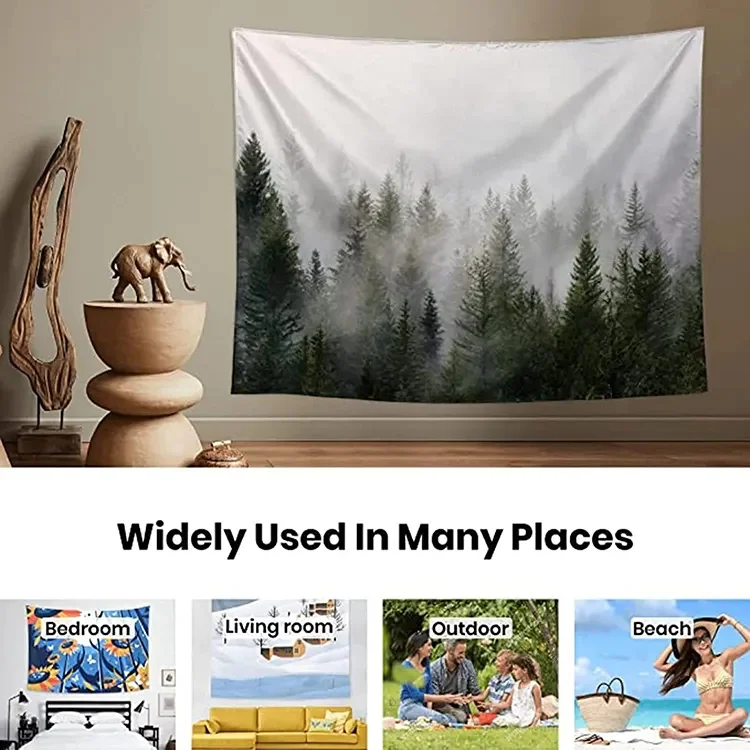 Manufacturers Wholesale A Custom Colorful Abstract Hippie Trippy Wall Hanging 3D Circle Void Tapestry Psychedelic Wall Tapestry