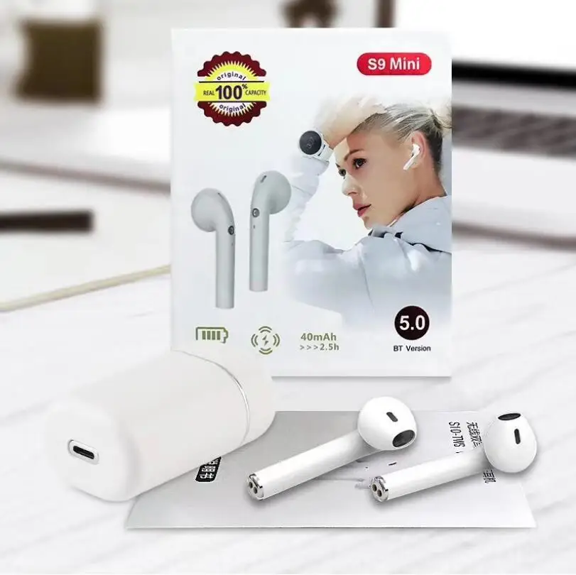 Auriculares nueva version s9 mini android siri touch TWS android 5.0 mini sport earbud