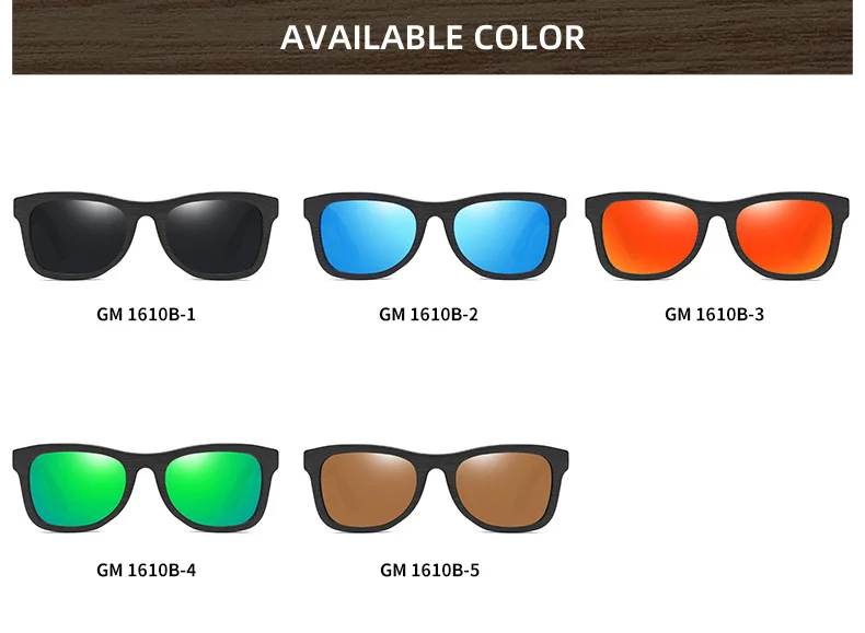 Simple fashion retro hot mirror wood polarized sunglasses Men sunglasses Custom logo Polarized Bamboo wooden Sunglasses