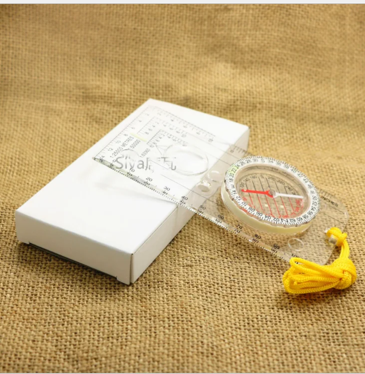  ap Measure Compass Liquid Multi-function 2 In 1 Orienteering Navigation 1:50000 Scale Ruler