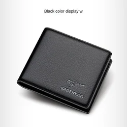Мужской кошелек из натуральной кожи, визитница, прочный роскошный короткий кошелек на молнии для мальчиков, высококачественный фирменный кожаный мужской кошелек